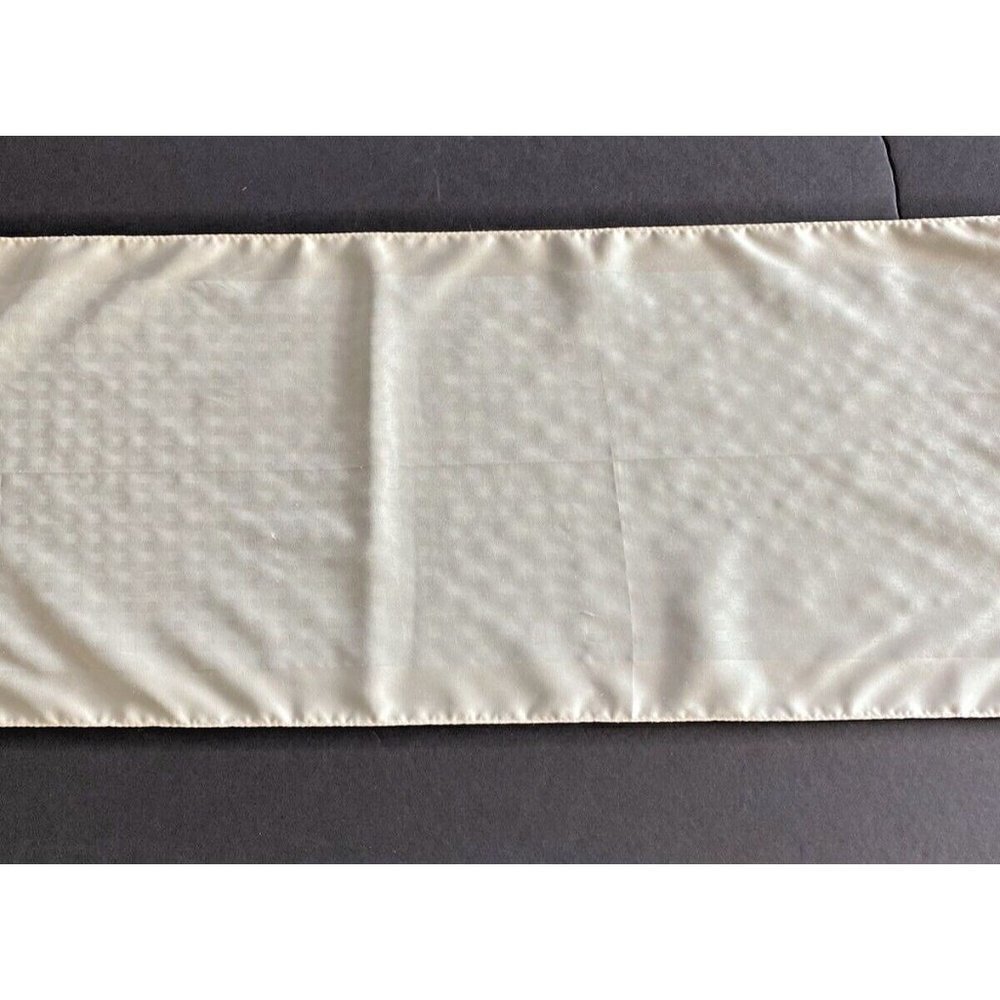 Women’s Scarf Cream Geometric Border Long Rectangle Lightweight Casual Vintage - Picture 11 of 16